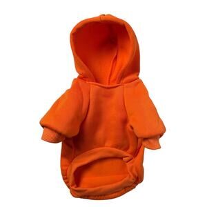 Orange Dog Hoodie Sweatshirt Size M – Fleece Pet Hoodie for Small Dogs NEW